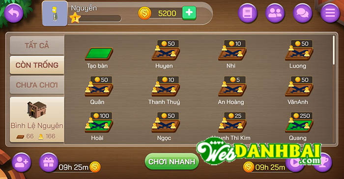Mã code Tiến Lên Miền Nam Cyber game